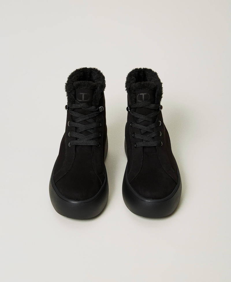 Scee By Twin Set Sneakers Alta Con Faux Fur