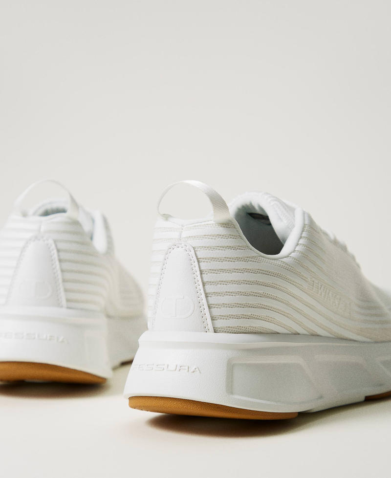 Scee By Twin Set Sneakers Fessura A Righe Con Logo