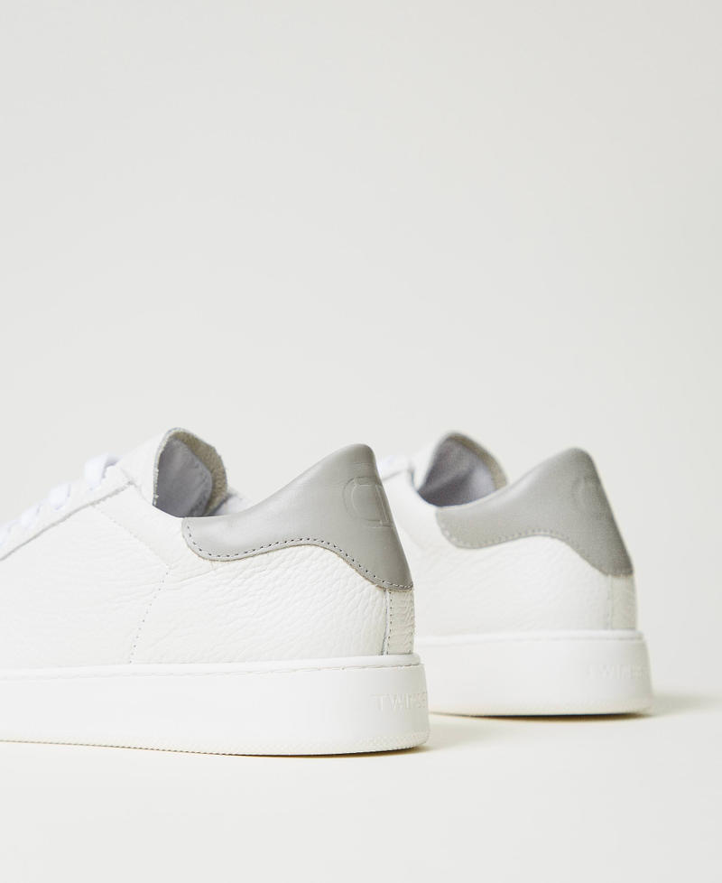 Scee By Twin Set Sneakers In Pelle Con Oval T