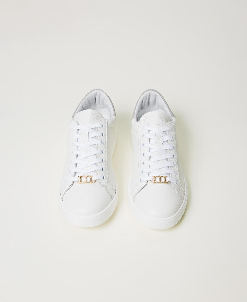 Scee By Twin Set Sneakers In Pelle Con Oval T