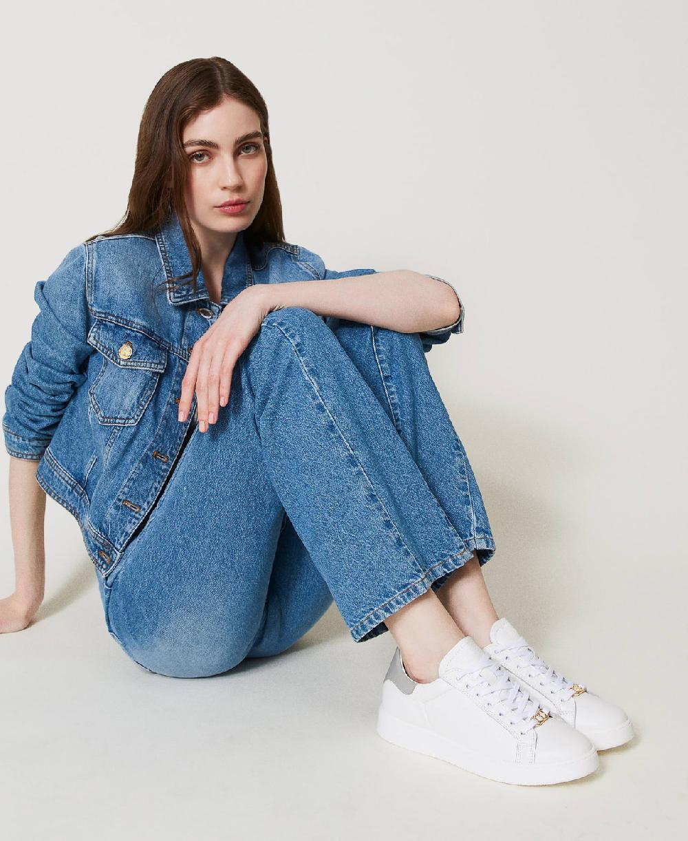 Scee by twin set Sneakers in pelle con Oval T