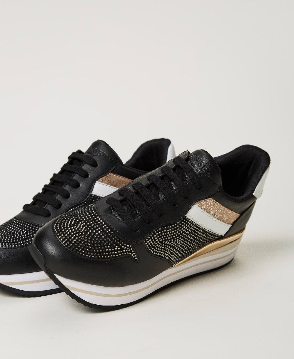 Scee By Twin Set Sneakers Running Con Strass