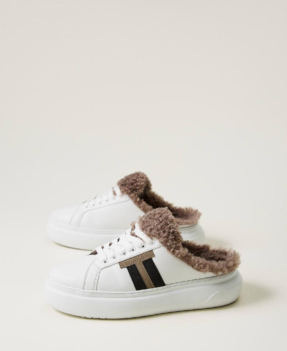 Scee By Twin Set Sneakers Slide Con Faux Fur