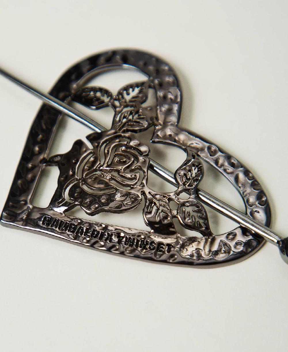 Scee By Twin Set Spilla A Cuore Con Fiore