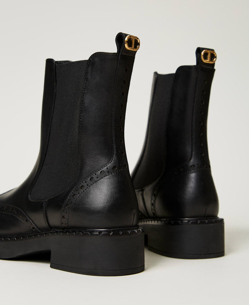 Scee By Twin Set Stivaletti Chelsea In Pelle