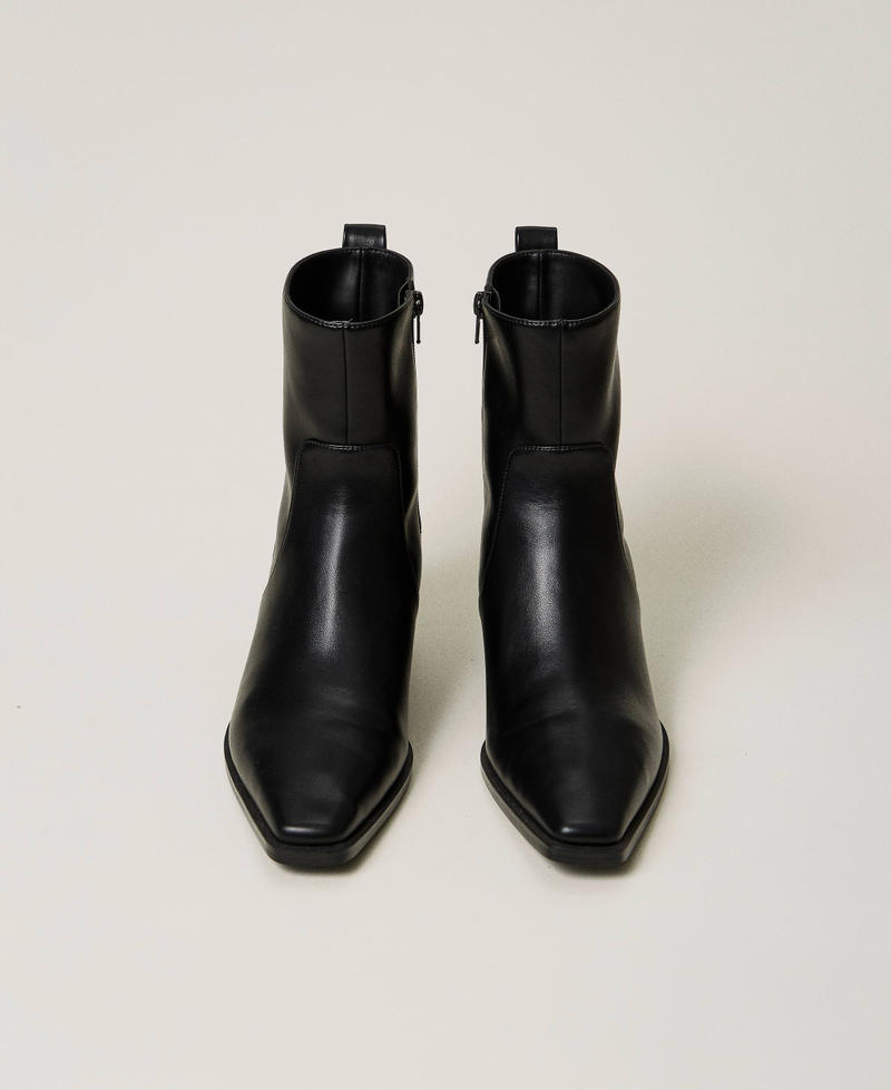 Scee By Twin Set Stivaletti Con Inserto Laminato