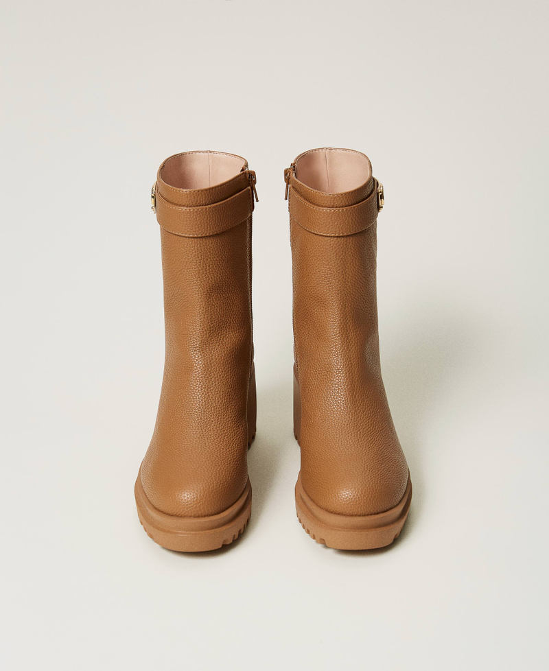 Scee By Twin Set Stivaletti Con Placchetta Logo