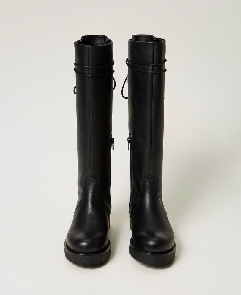 Scee By Twin Set Stivali In Pelle Stringati