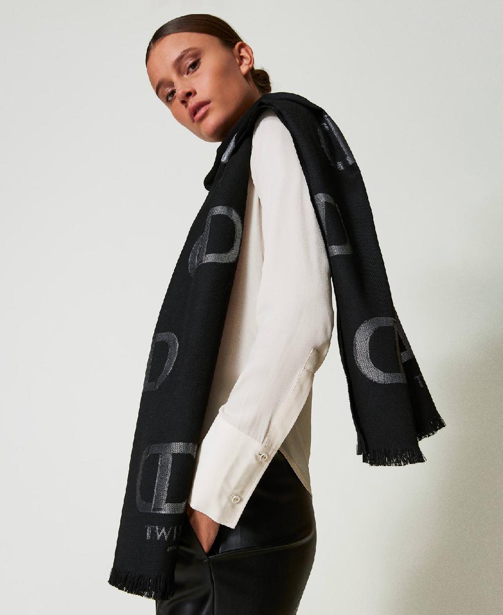 Scee by twin set Stola a fantasia Oval T fil coupé