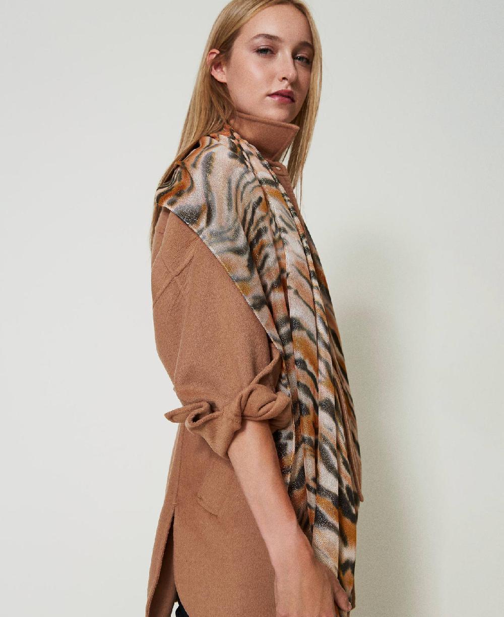 Scee by twin set Stola con stampa animalier