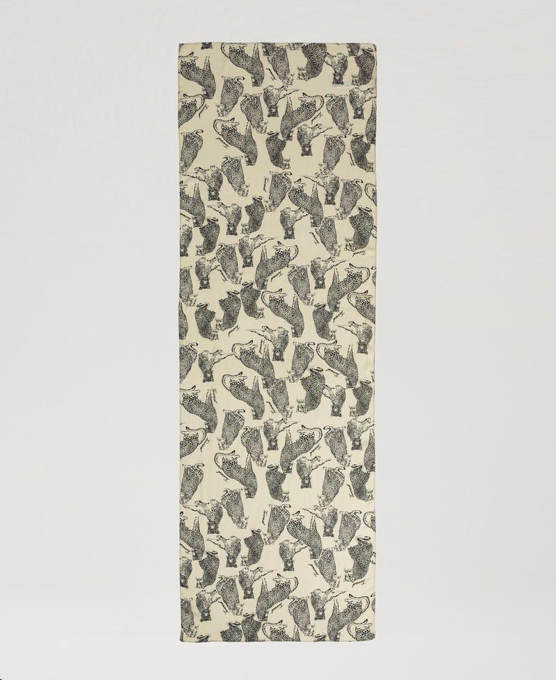 Scee By Twin Set Stola Con Stampa Giaguari