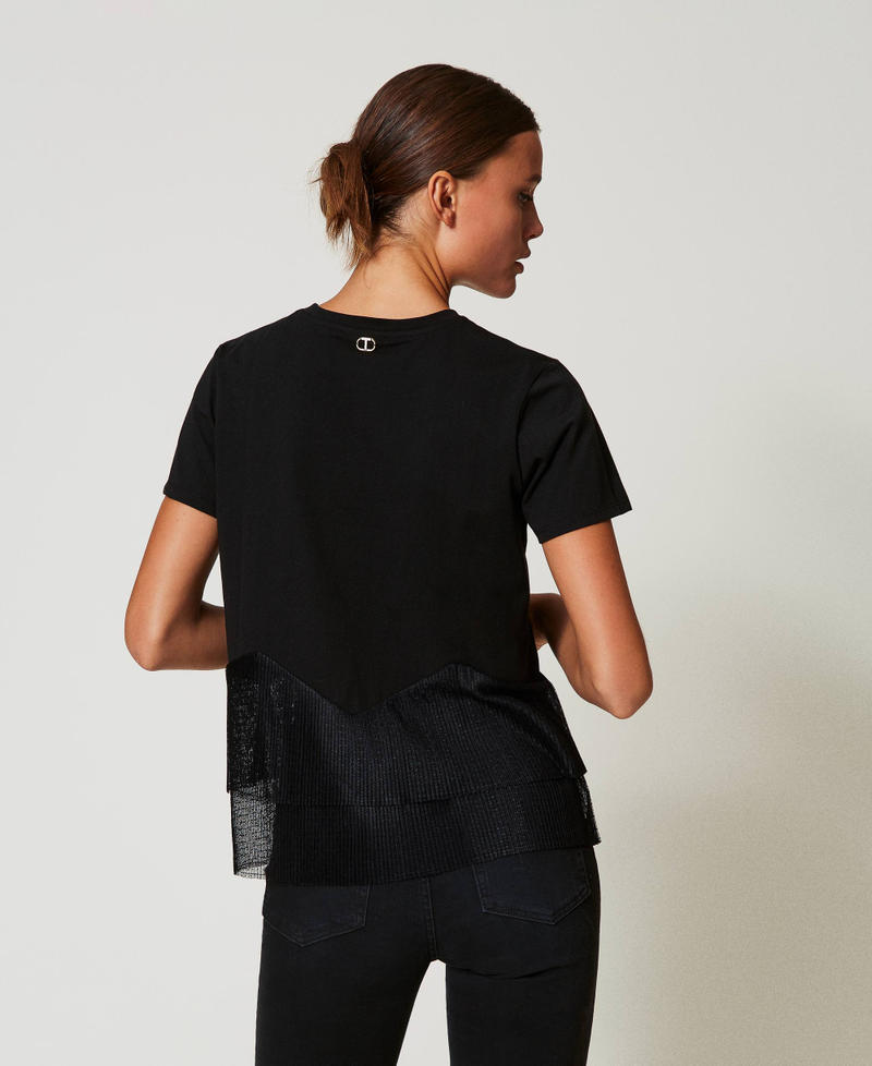 Scee By Twin Set T-shirt Con Balze In Tulle