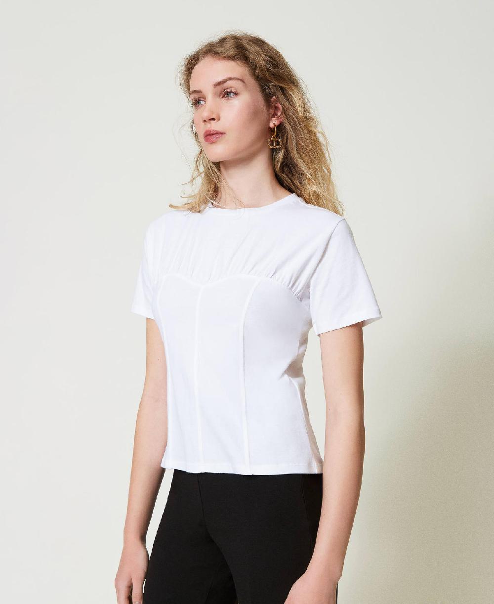 Scee By Twin Set T-shirt Con Costruzione Bustier