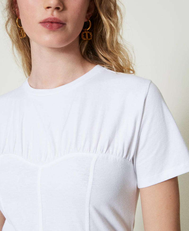 Scee By Twin Set T-shirt Con Costruzione Bustier