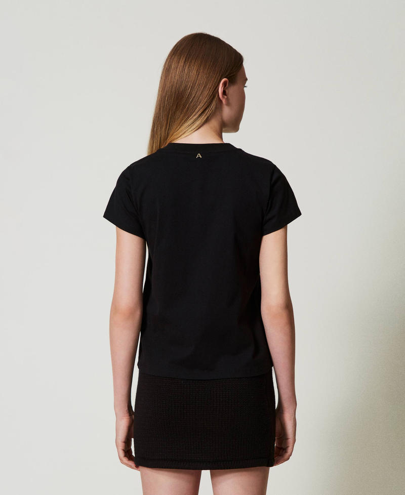 Scee By Twin Set T-shirt Con Logo E Strass