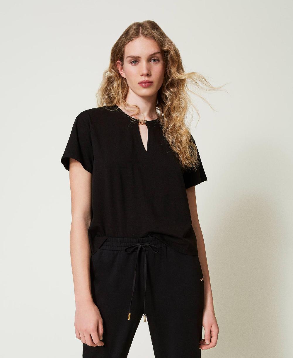 Scee By Twin Set T-shirt Con Morsetto A Cuore