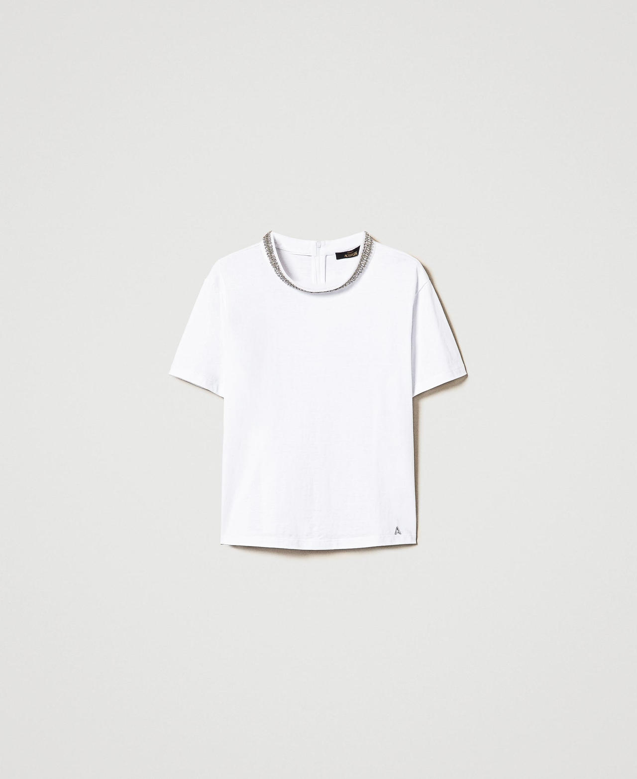 Scee by twin set T-shirt con ricamo a mano