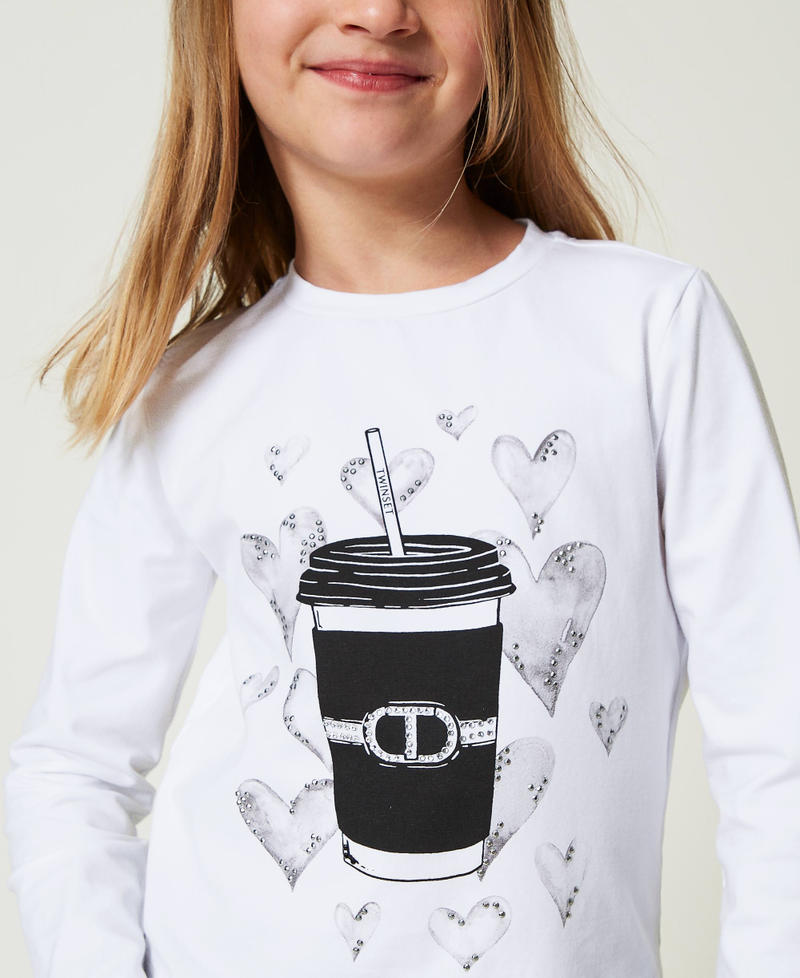 Scee By Twin Set T-shirt Con Stampa E Strass