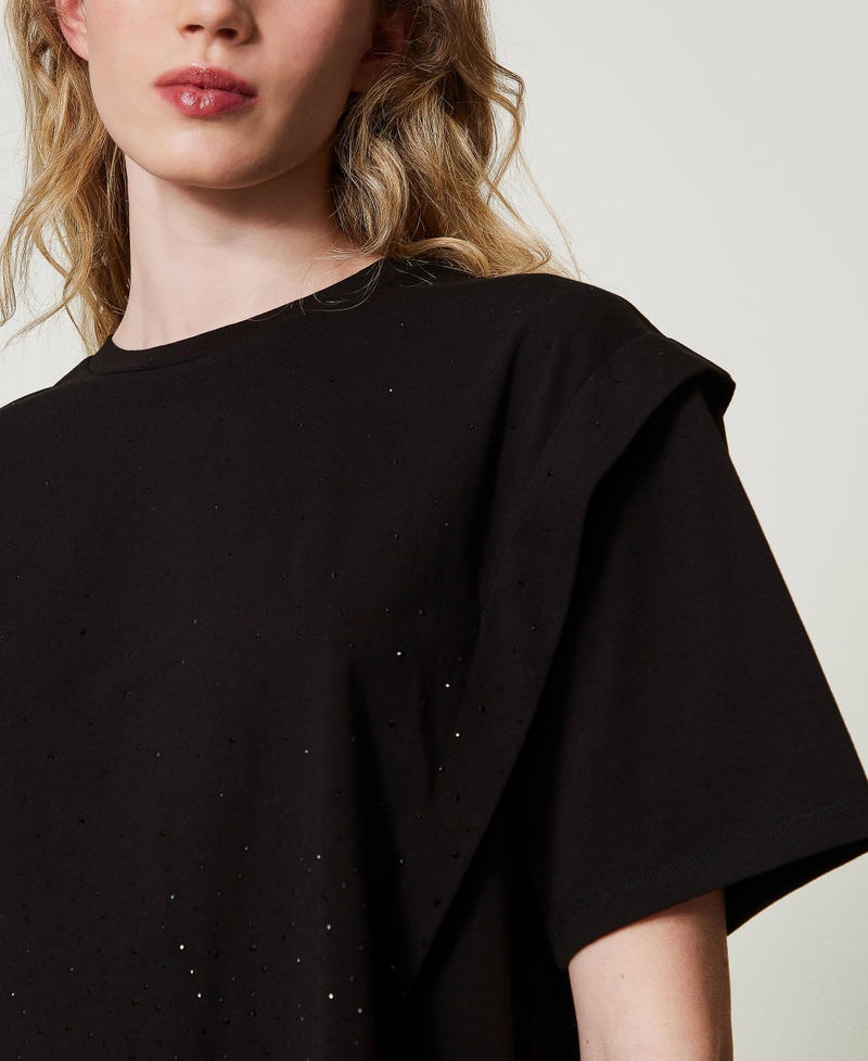 Scee By Twin Set T-shirt Con Strass Dégradé