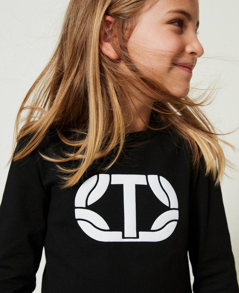 Scee By Twin Set T-shirt Cropped Con Logo Gommato