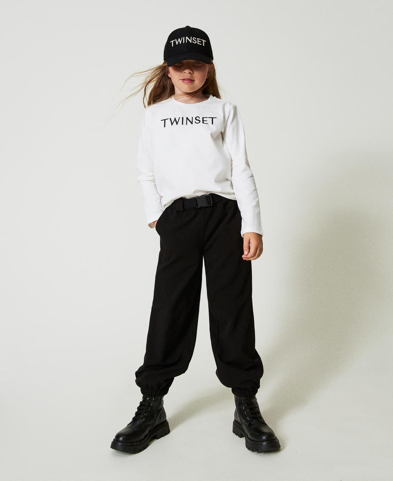 Scee By Twin Set T-shirt Cropped Con Logo Ricamato