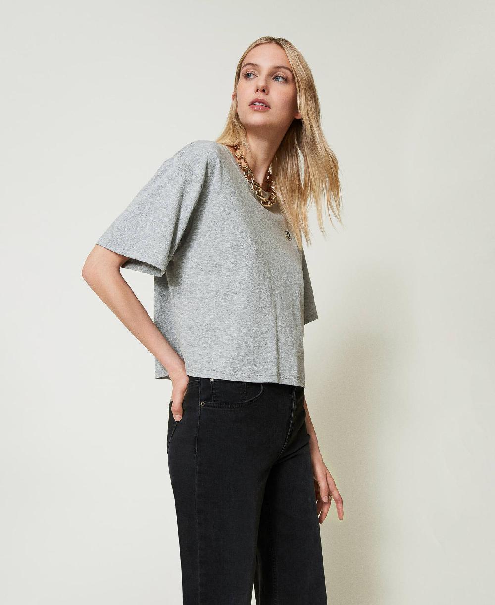 Scee By Twin Set T-shirt Mélange Con Oval T