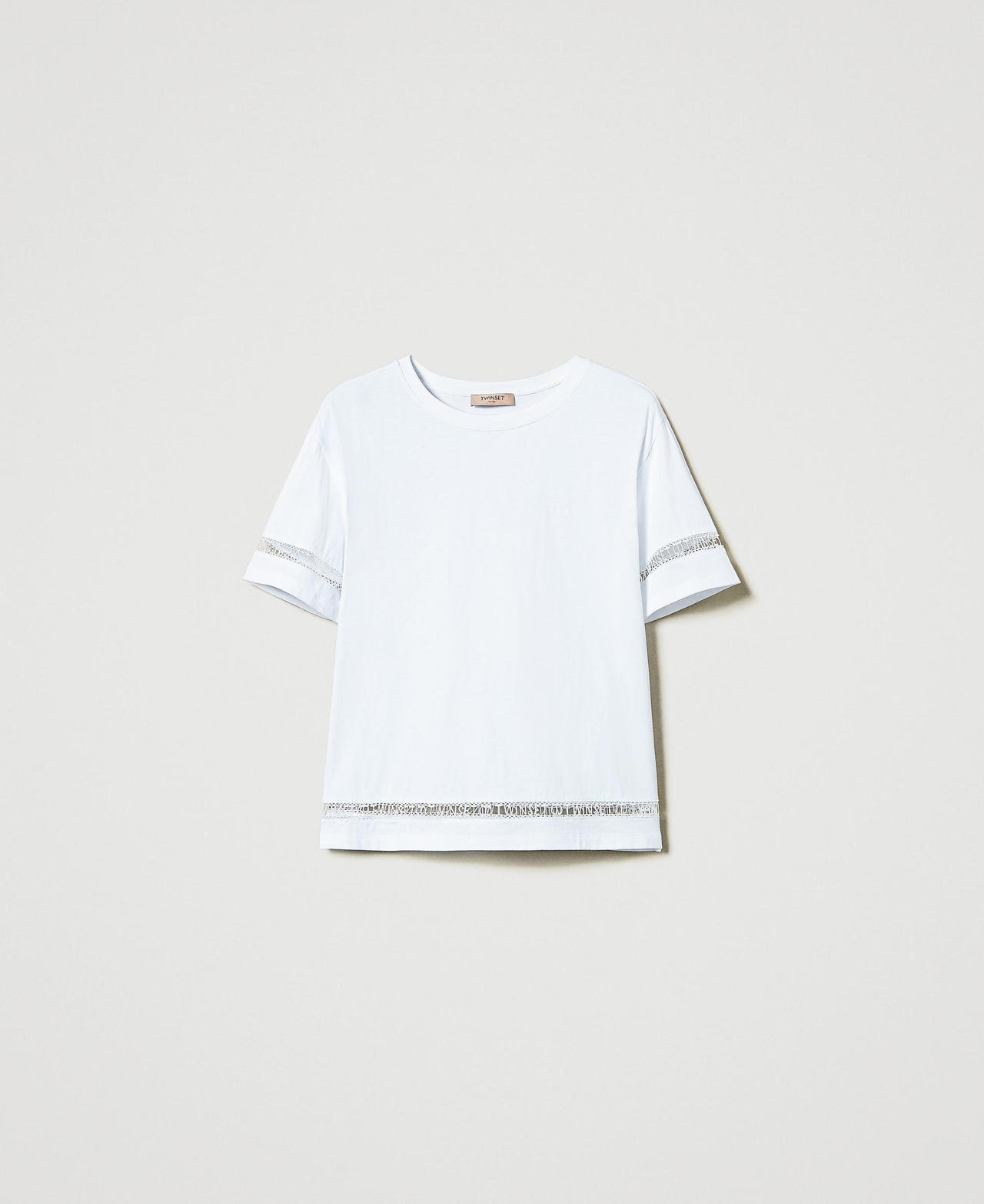 Scee by twin set T-shirt regular con logo ricamato