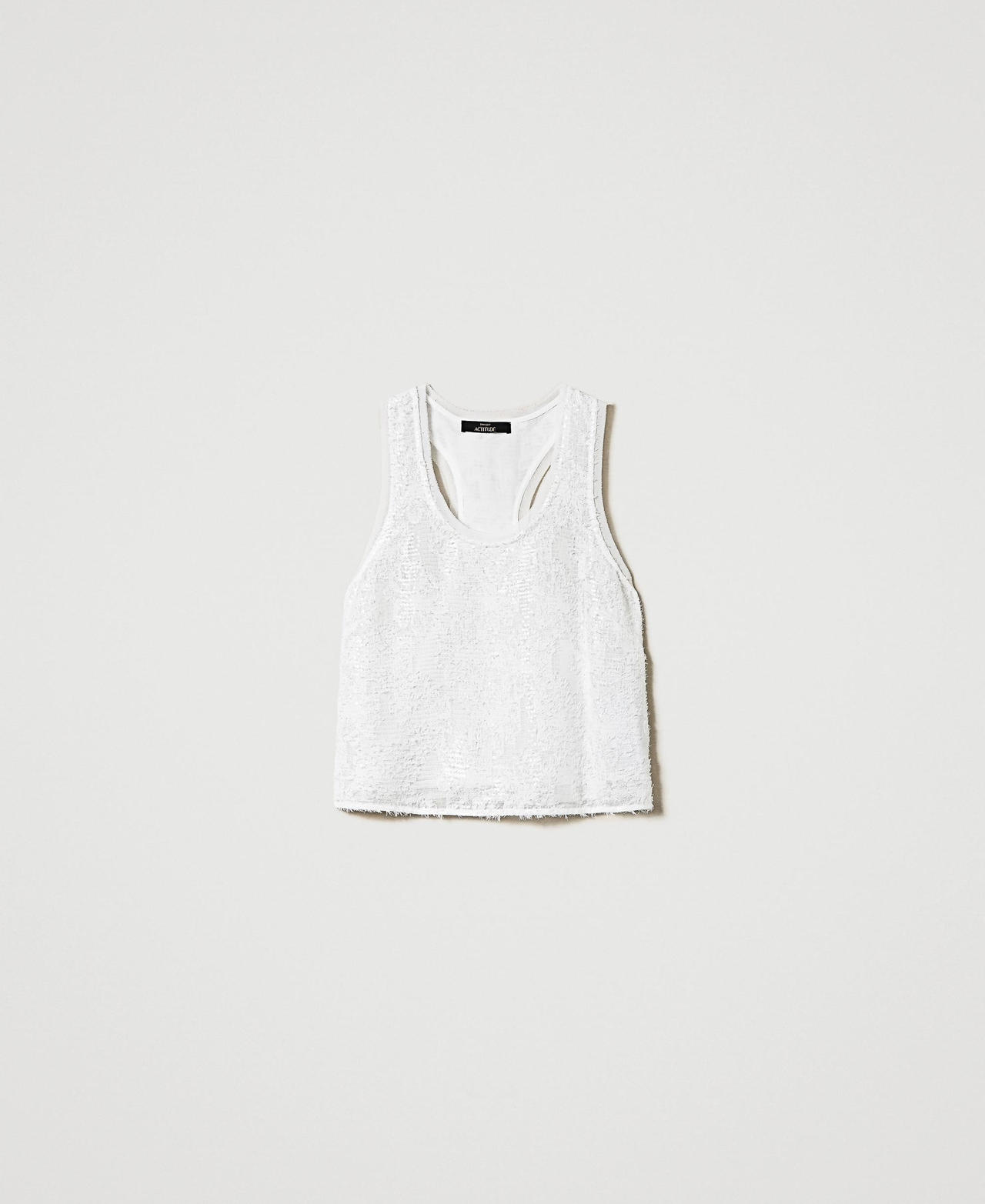 Scee by twin set Top a canotta in full paillettes