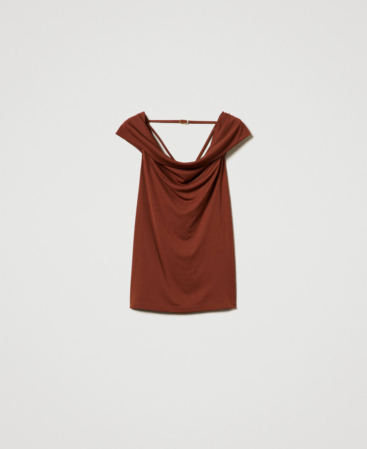 Scee by twin set Top con collo drappeggiato