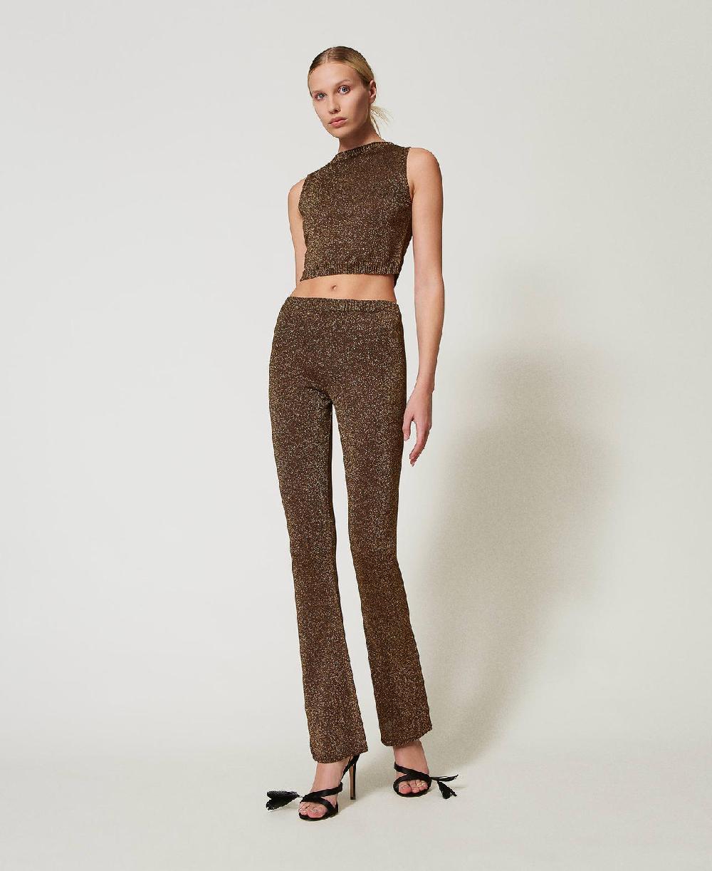 Scee By Twin Set Top In Maglia Con Lurex