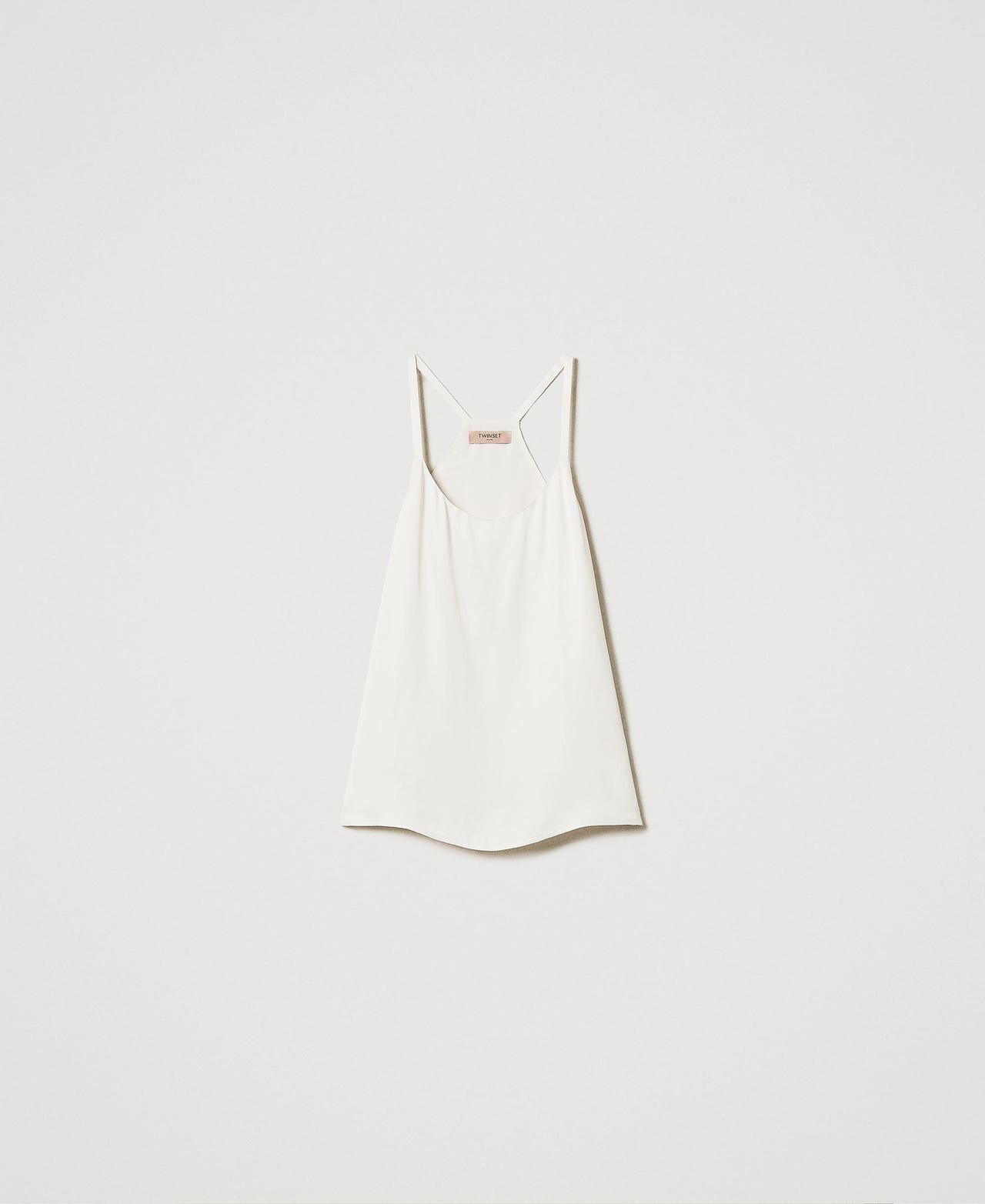 Scee by twin set Top in raso con spalline sottili