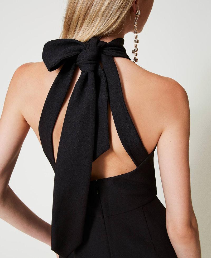 Scee By Twin Set Tuta Halter In Crêpe Cady