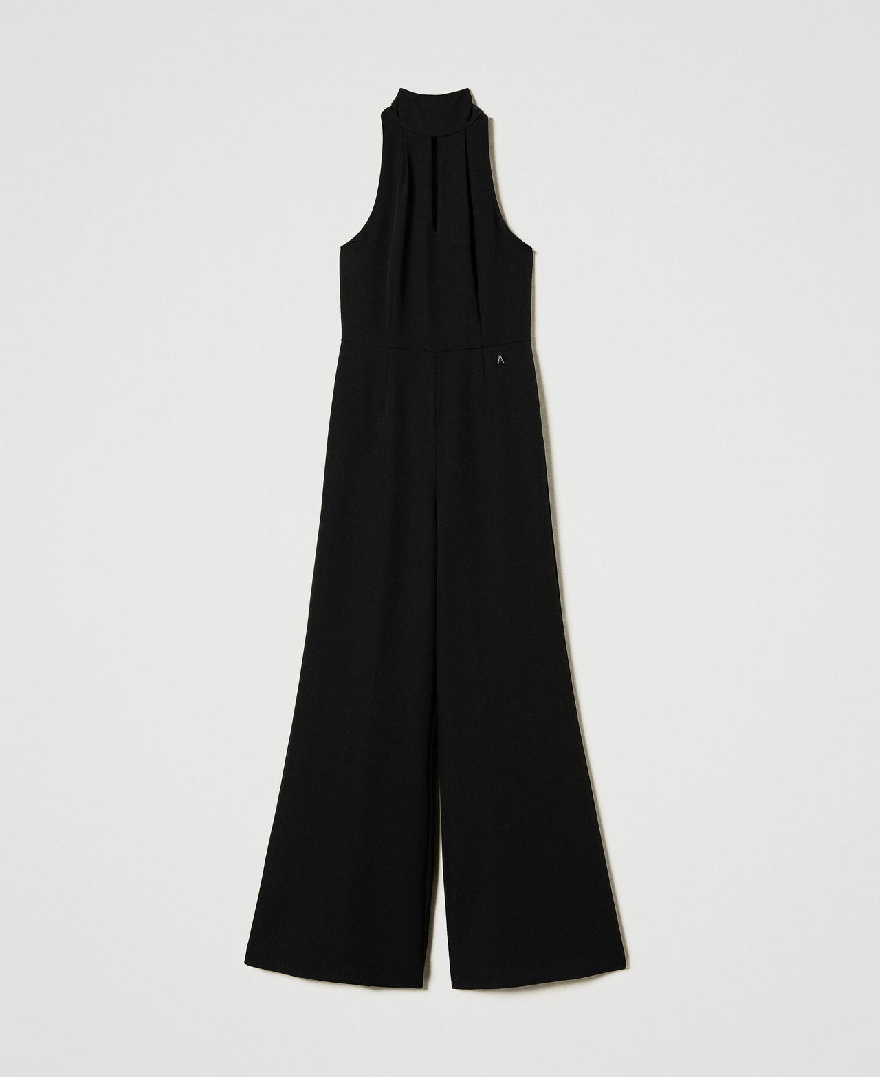 Scee by twin set Tuta halter in crêpe cady