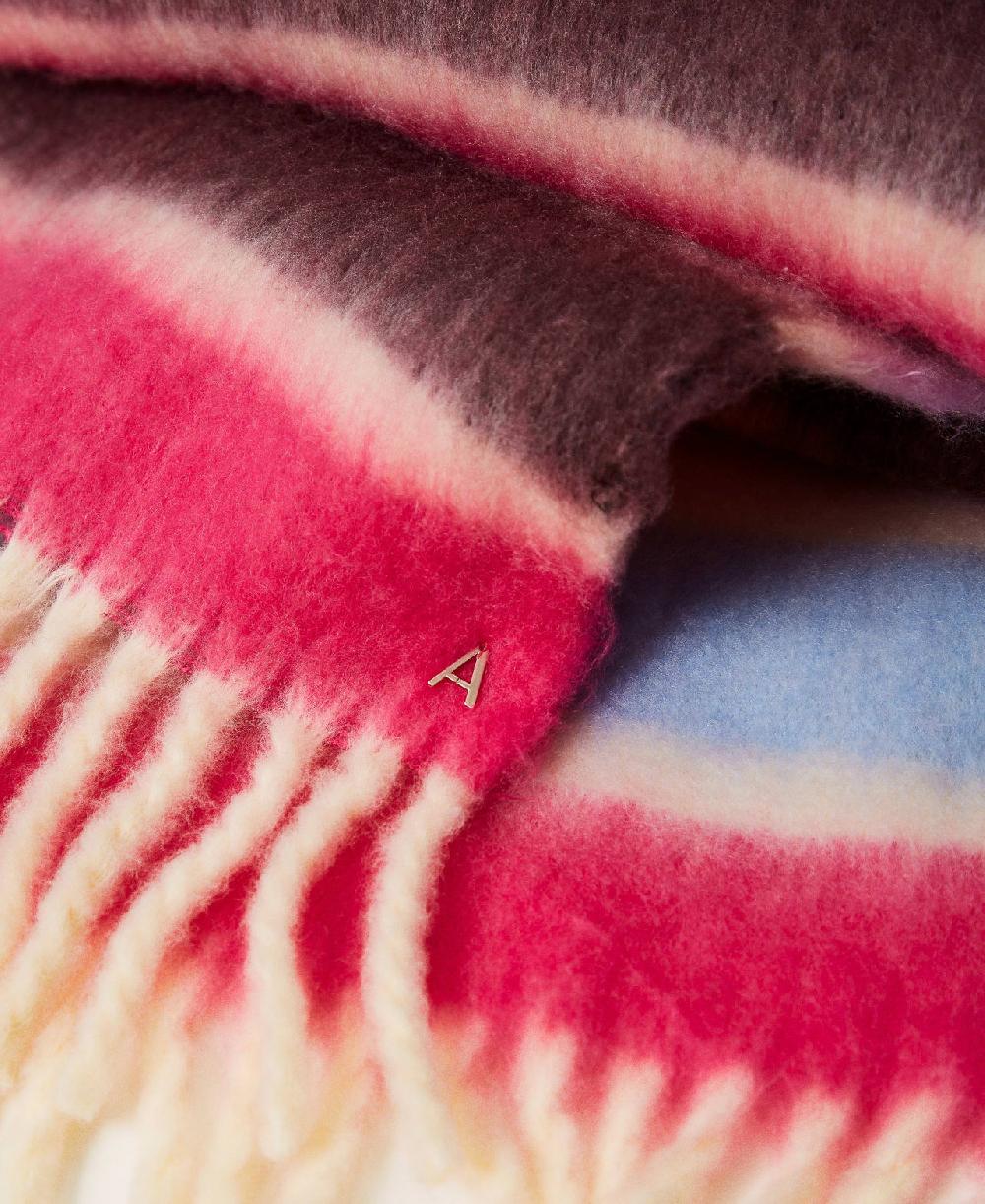 Scee By Twin Set Sciarpa A Righe Multicolor Con Frange