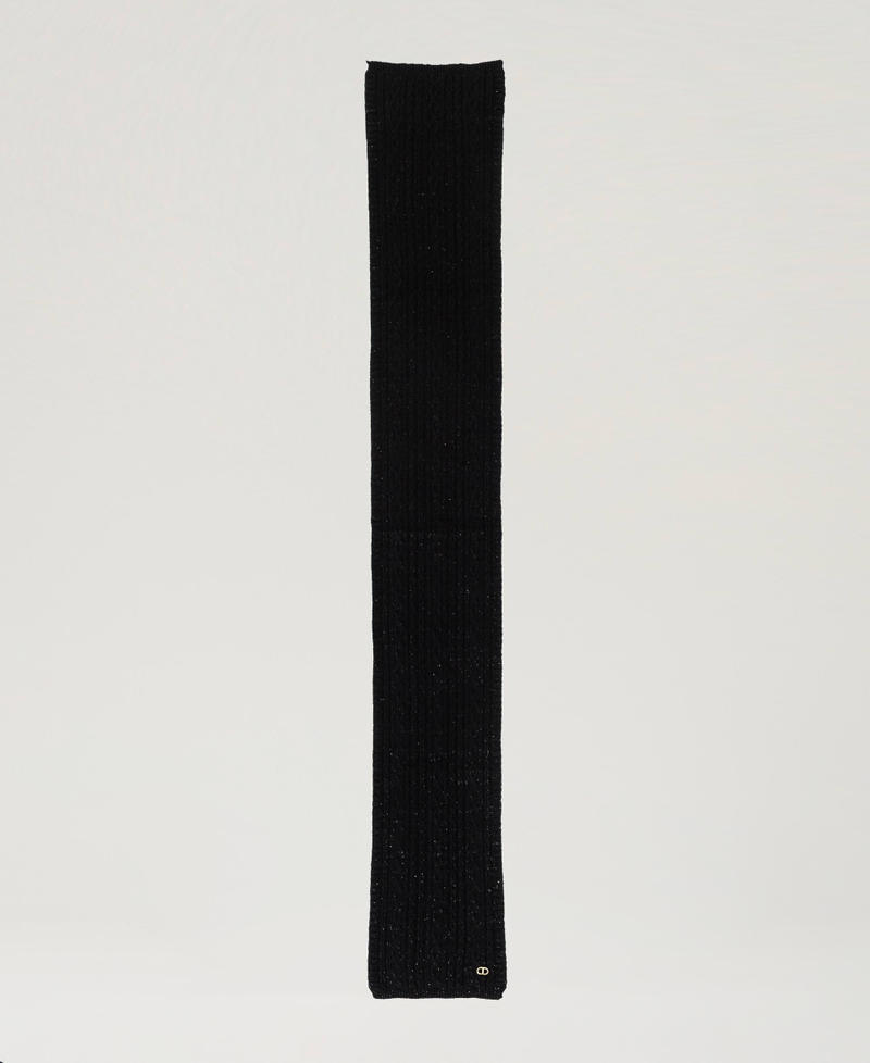 Scee By Twin Set Sciarpa In Maglia Con Lurex A Trecce