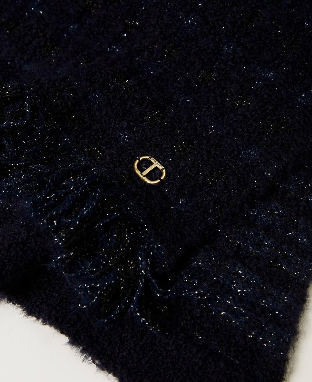 Scee By Twin Set Sciarpa In Maglia Con Lurex E Frange