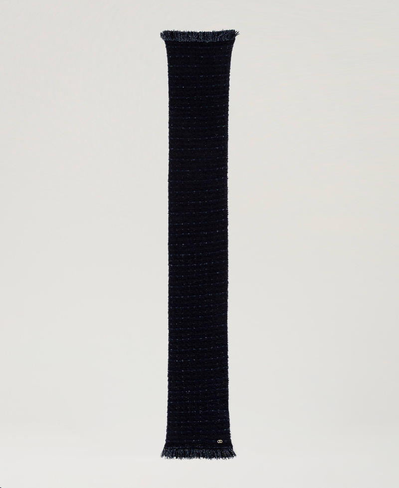 Scee By Twin Set Sciarpa In Maglia Con Lurex E Frange