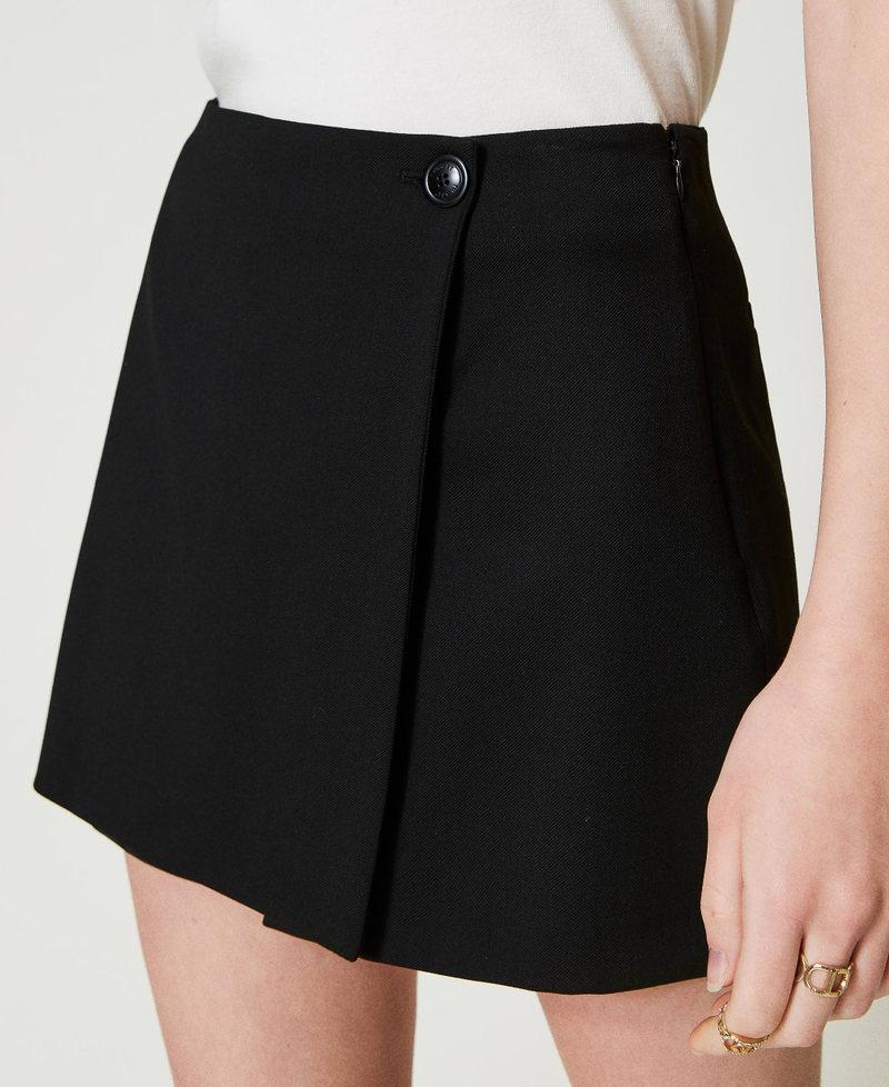 Scee By Twin Set Shorts A Portafoglio In Misto Lana