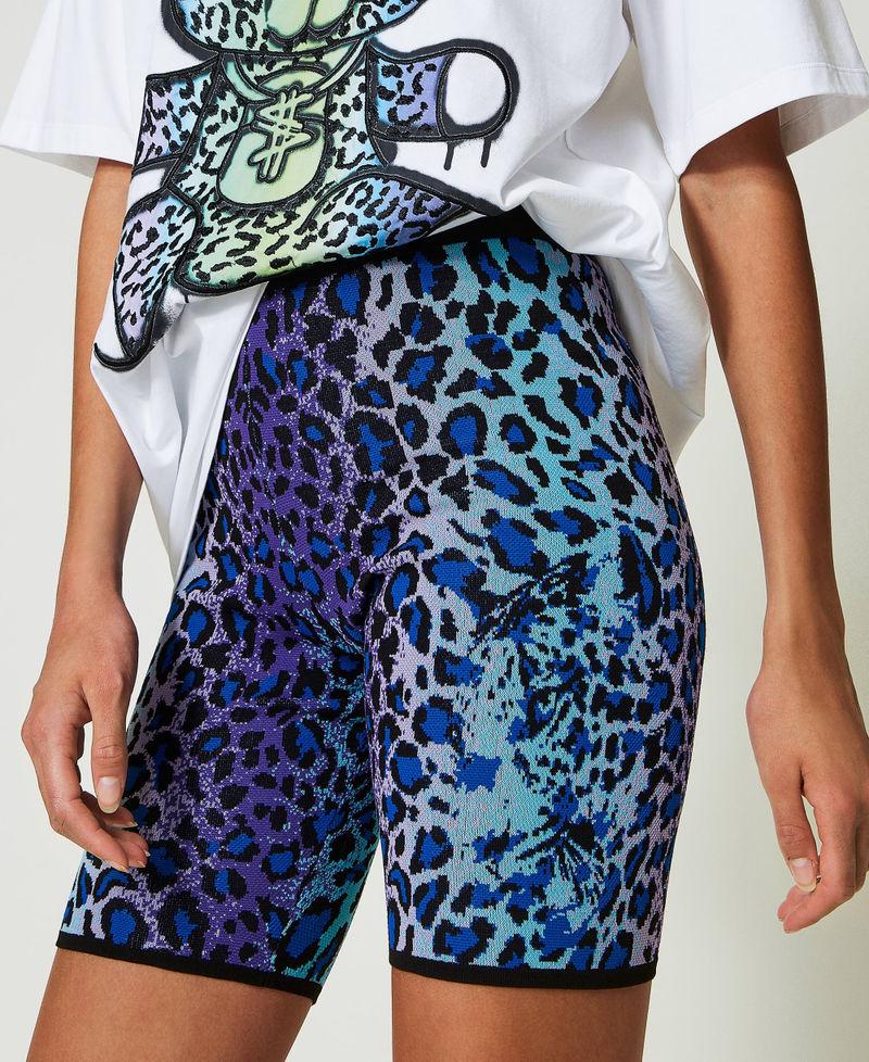 Scee By Twin Set Shorts Biker MYFO In Maglia Jacquard