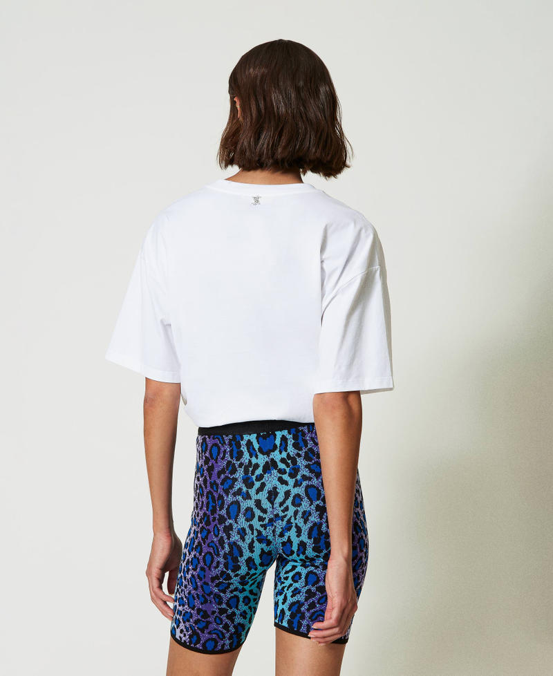 Scee By Twin Set Shorts Biker MYFO In Maglia Jacquard