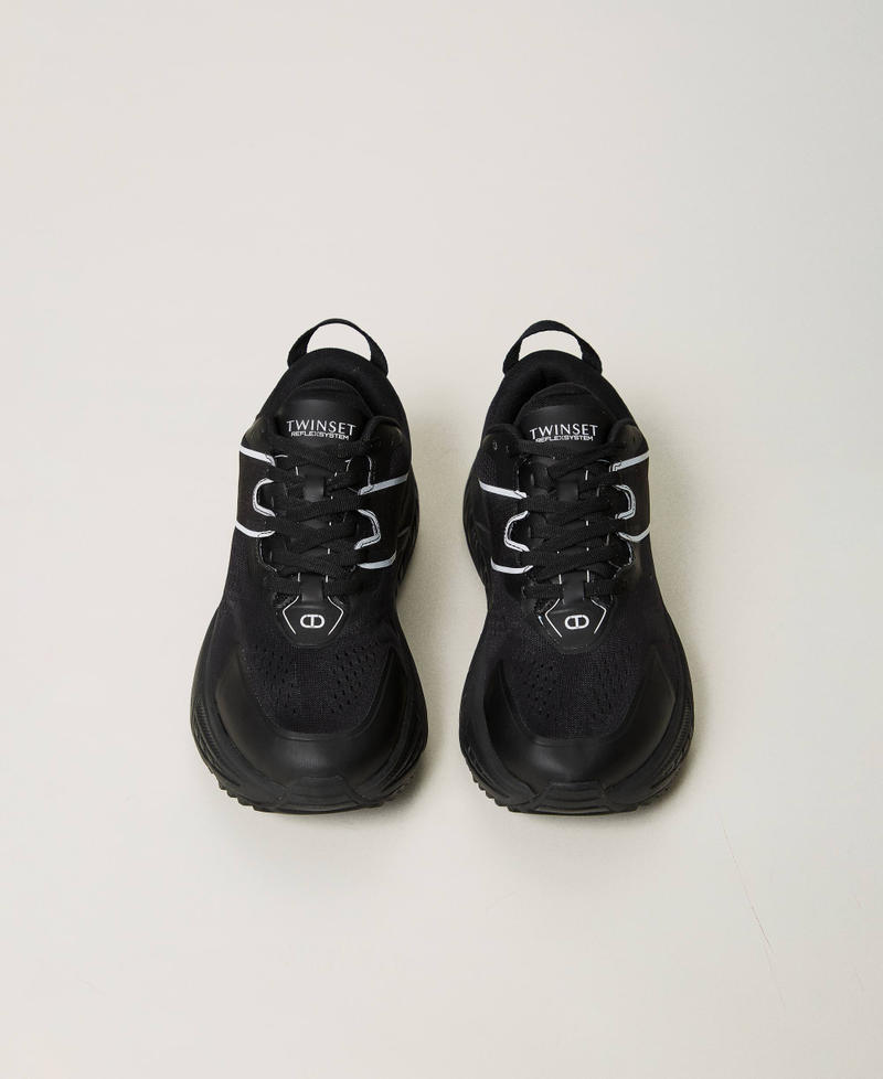 Scee By Twin Set Sneakers Fessura A Righe Con Logo A Contrasto