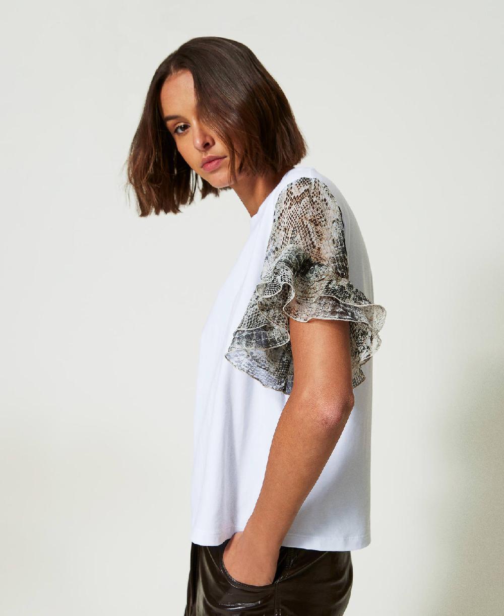 Scee By Twin Set T-shirt Con Maniche A Stampa Snake