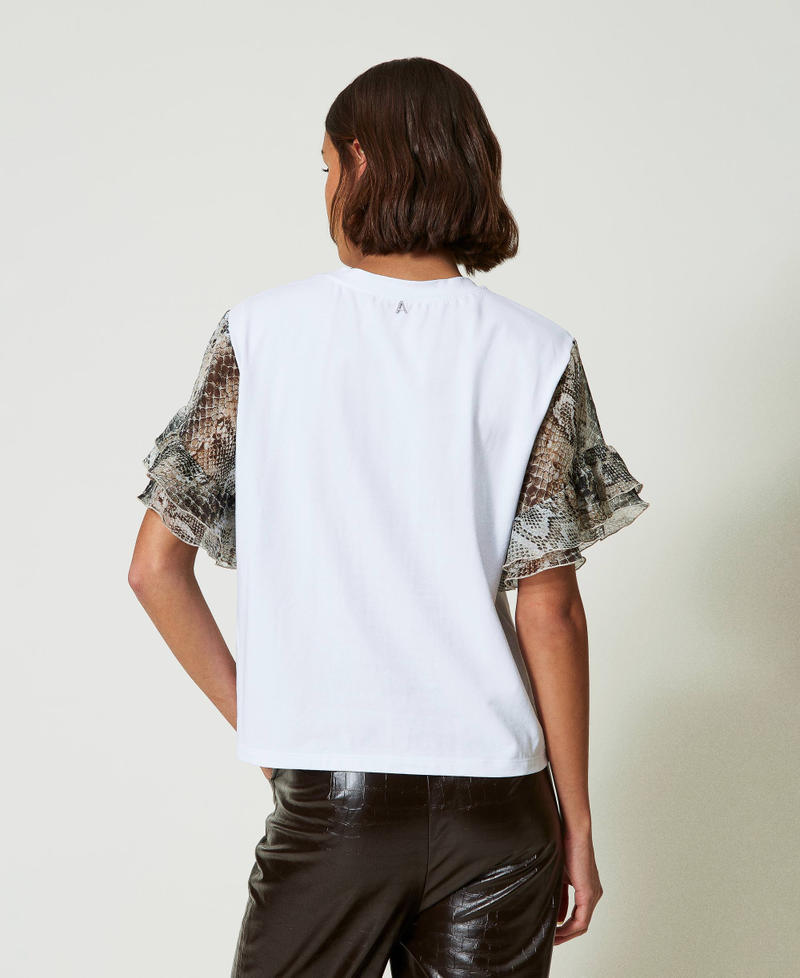 Scee By Twin Set T-shirt Con Maniche A Stampa Snake