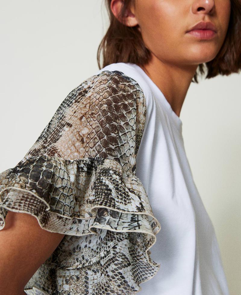 Scee By Twin Set T-shirt Con Maniche A Stampa Snake