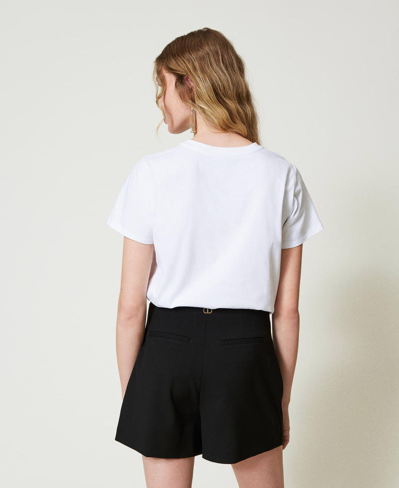 Scee By Twin Set T-shirt Con Ricamo Logo E Giaguaro