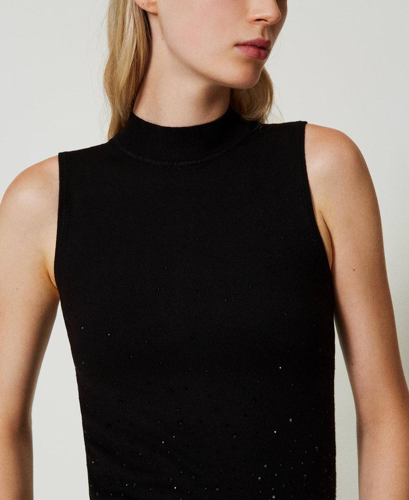 Scee By Twin Set Top In Maglia Con Strass In Dégradé