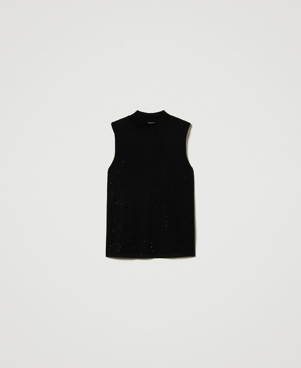 Scee by twin set Top in maglia con strass in dégradé