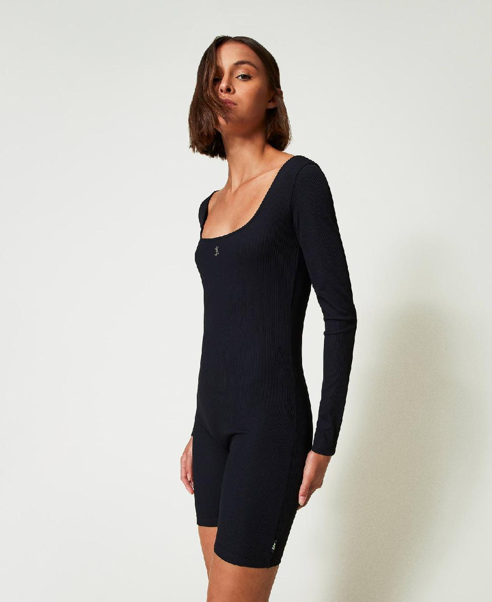 Scee By Twin Set Tuta Corta MYFO A Costine Con Logo