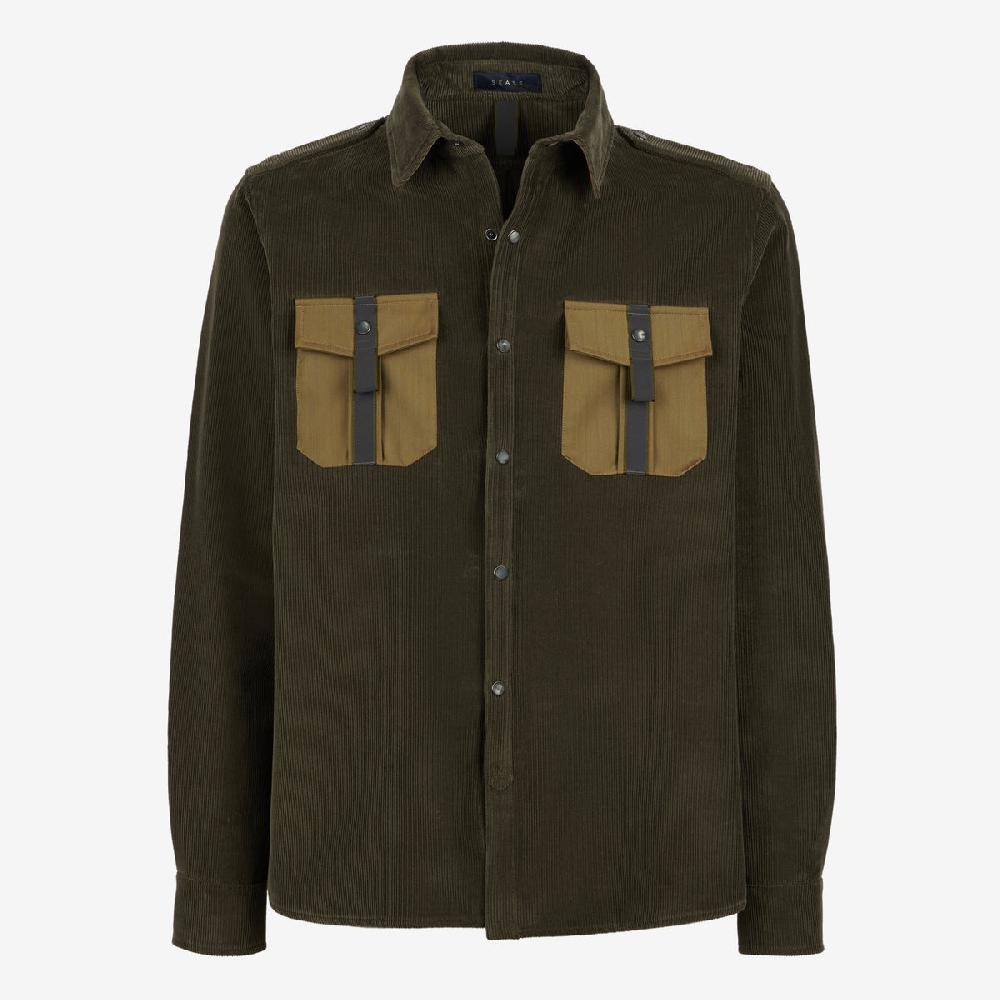 Sease Camicia Generale in stile militare - Bronzo Oliva