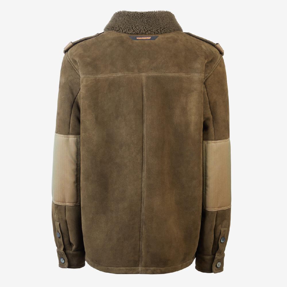 Sease Explorer Shearling: Giacca In Montone - Bronzo Oliva